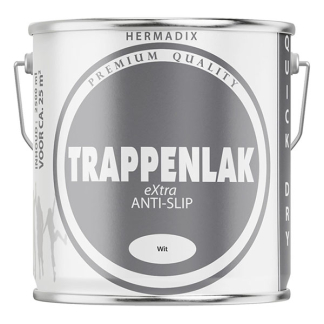 Hermadix Traplak | Hermadix | 2.5 liter (Wit, Zijdeglans, Waterbasis) 25.778.02 K180107193 - 1
