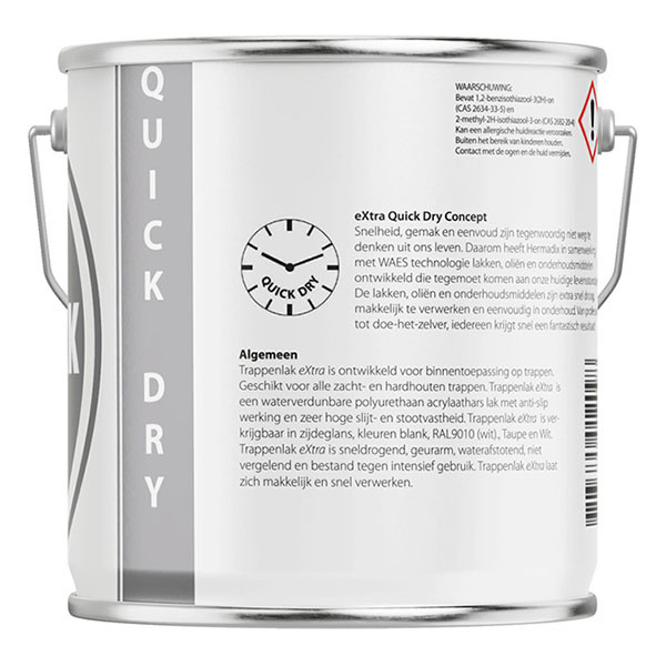 Hermadix Traplak | Hermadix | 2.5 liter (Wit, Zijdeglans, Waterbasis) 25.778.02 K180107193 - 2