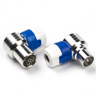 Hirschmann Coax connector set - Hirschmann KOSWI5 en KOKWI5 (Push On, Haaks, Mannelijk/Vrouwelijk) 695020505 KOKWI-KOSWI-5 K060302074 - 1