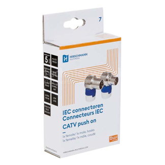 Hirschmann Coax connector set - Hirschmann KOSWI5 en KOKWI5 (Push On, Haaks, Mannelijk/Vrouwelijk) 695020505 KOKWI-KOSWI-5 K060302074 - 3