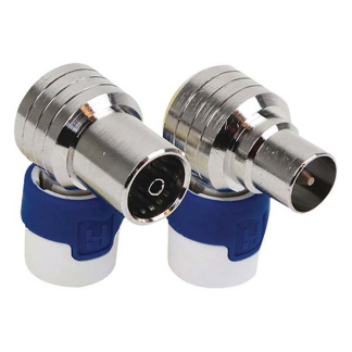 Hirschmann Coax connector set - Hirschmann KOSWI5 en KOKWI5 (Push On, Haaks, Mannelijk/Vrouwelijk) 695020505 KOKWI-KOSWI-5 K060302074 - 2
