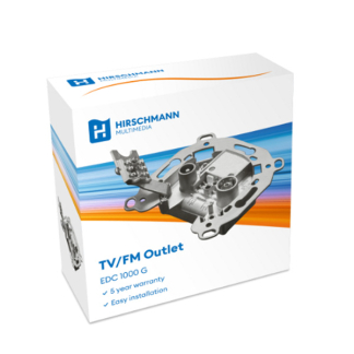 Hirschmann Coax wandcontactdoos - Hirschmann EDC1000 (Ziggo gecertificeerd) 695020898 EDC1000-BL K101301004 - 3