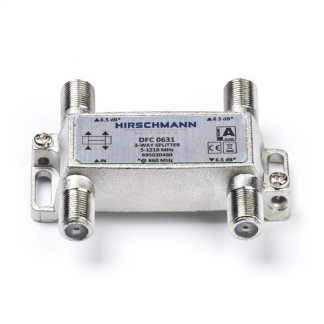 Hirschmann F connector splitter - Hirschmann (3-weg, 6.5 dB, Ziggo gecertificeerd) 695020480 K030408104 - 