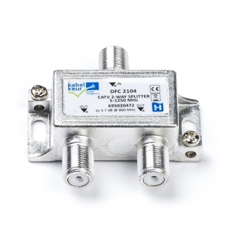Hirschmann KabelKeur F connector splitter - Hirschmann (2-weg, 3.7 dB, Ziggo gecertificeerd) 695020471 C030408106 - 