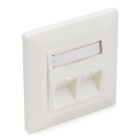 Hirschmann RJ45 wandcontactdoos - UTP/FTP - Hirschmann (2 x RJ45, Cat6a, Horizontaal, Inbouw) 695020611 K060302259 Hirschmann RJ45 wandcontactdoos - UTP/FTP - Hirschmann (2 x RJ45, Cat6a, Horizontaal, Inbouw) 695020611 K060302259