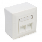 Hirschmann RJ45 wandcontactdoos - UTP/FTP - Hirschmann (2 x RJ45, Cat6a, Verticaal, Opbouw) 3921100008 K060302244 Hirschmann RJ45 wandcontactdoos - UTP/FTP - Hirschmann (2 x RJ45, Cat6a, Verticaal, Opbouw) 3921100008 K060302244