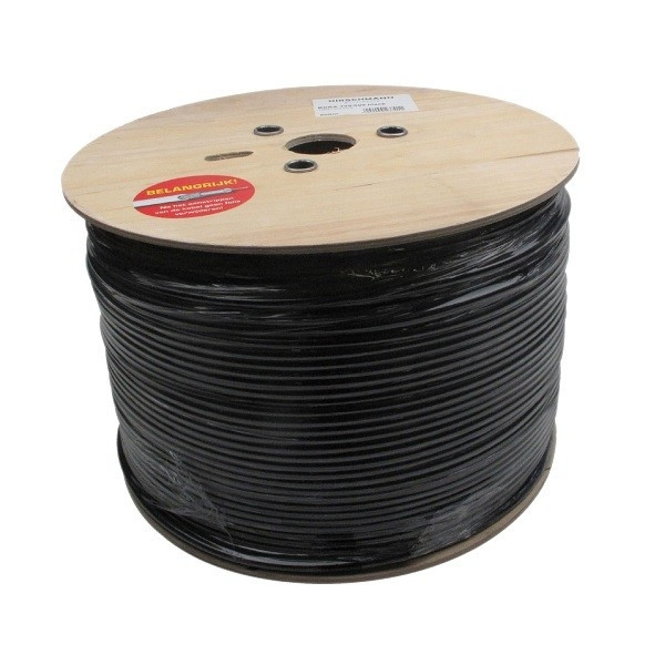 Hirschmann coaxkabel op haspel 500 meter voor buiten (KOKA 799 Eca CPR