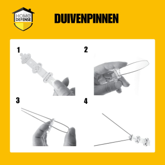Home Defense Duivenpinnen | Home Defense | 5 stuks (50 cm, RVS, Grijs) HDPIGSK025 K170501717 - 4