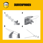 Home Defense Duivenpinnen | Home Defense | 5 stuks (50 cm, RVS, Grijs) HDPIGSK025 K170501717 - 4