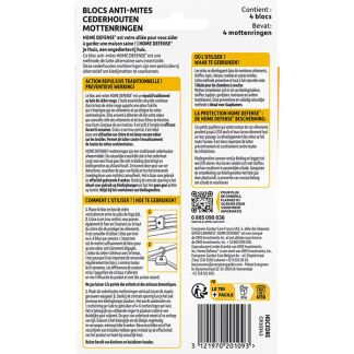 Home Defense Motten bestrijding | Home Defense | Kledingmot | 4 stuks (Ringen, Geur) HDCEDRE K170501728 - 2