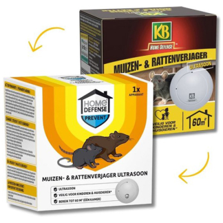 Home Defense Muizen- en rattenverjager | Home Defense | 60m² (Ultrasoon) HDULT60 K170505013 - 2
