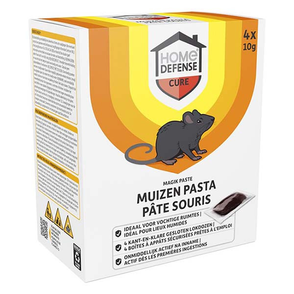 Home Defense Muizen Lokdoos | Home Defense | Pasta (Inclusief lokstof, Snelwerkend, 4 stuks, Magic Paste) 722152 A170505382 - 4