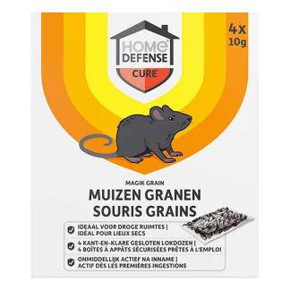 Home Defense Muizen lokdoos | Home Defense | Granen (Inclusief lokstof, Snelwerkend, 4 stuks, Magik Grain) 722153 A170505383 - 1