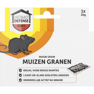 Home Defense Muizengif | Home Defense | Graan (10 gram, Snelwerkend, Inclusief lokdoos) 7202010032 K170505010 - 1