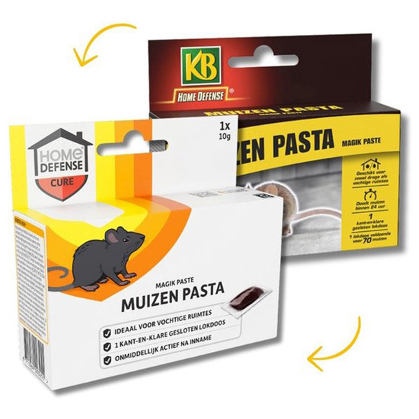 Home Defense Muizengif | Home Defense | Pasta | 10 gram (Snelwerkend, Inclusief lokdoos) 7202010030 K170505009 - 3