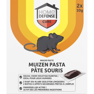 Home Defense Muizengif | Home Defense | Pasta (2 x 10 gram, Snelwerkend, Inclusief lokdoos, Magik Paste) 8060470100 HDMAPA2 K170112012 - 1