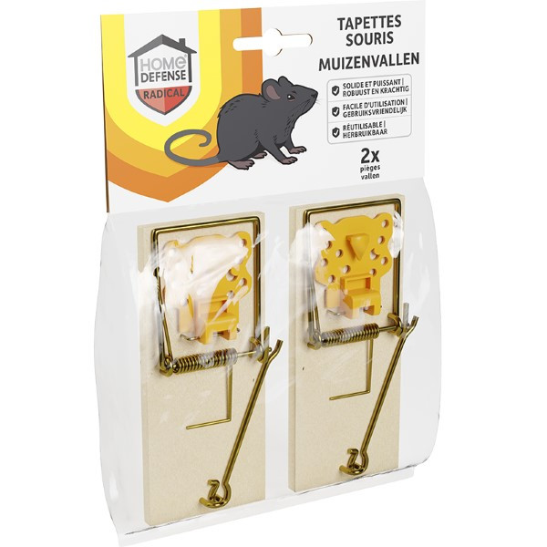 Home Defense Muizenval | Home Defense | 2 stuks (Hout) 28335 HDSOU K170112015 - 2