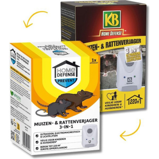 Home Defense Muizenverjager | Home Defense (Elektromagnetisch, Lichtflitsen, 220 m²) 3121970180428 A170505015 - 3