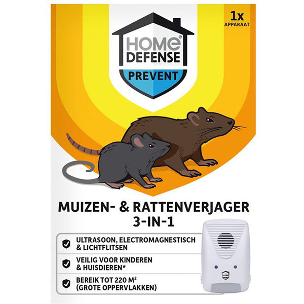 Home Defense Muizenverjager | Home Defense (Elektromagnetisch, Lichtflitsen, 220 m²) HDULT220 A170505015 - 1