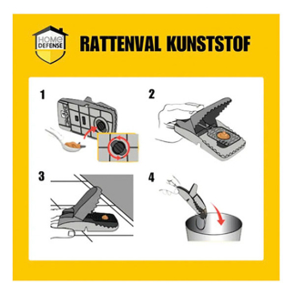 Home Defense Rattenlokdoos | Home Defense (Herbruikbaar, Binnen, Buiten, Zwart) HDRAT K170112137 - 3
