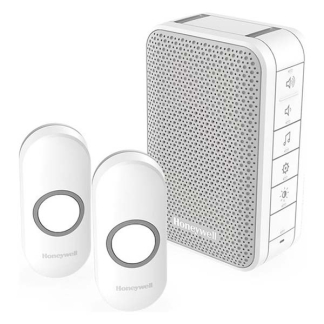 Honeywell Draadloze deurbel | Honeywell (Complete set, 2 beldrukkers, 150 meter, 84 dB) DC313NFB K170113511 - 2