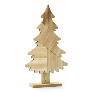 House of Seasons Houten kerstboom | House of Seasons | 22 x 6 x 40 cm (Rustiek, Binnen) 1141298 K151000642 - 1