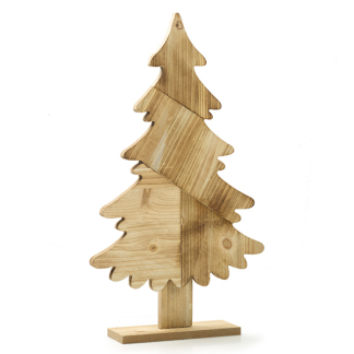 House of Seasons Houten kerstboom | House of Seasons | 29 x 7 x 50 cm (Rustiek, Binnen) 1141299 K151000641 - 1