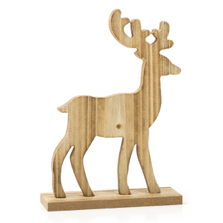 House of Seasons Houten rendier | House of Seasons | 15 x 5 x 20 cm (Rustiek, Binnen) 1141311 K151000643 - 1