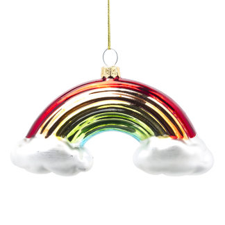 House of Seasons Kerst ornament | House of Seasons |  12 x 2.5 x 6.5 cm (Regenboog, Glas) 1163258 K151000694 - 1