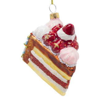 House of Seasons Kerst ornament | House of Seasons | 8 x 6 x 8 cm (Taart, Glas, Multicolor) 1163279 K151000692 - 1