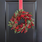House of Seasons Kerstkrans | House of Seasons | Ø 40 cm (Groen met rode bessen en dennenappels, Binnen/Buiten) 1165301 K151100121 - 4