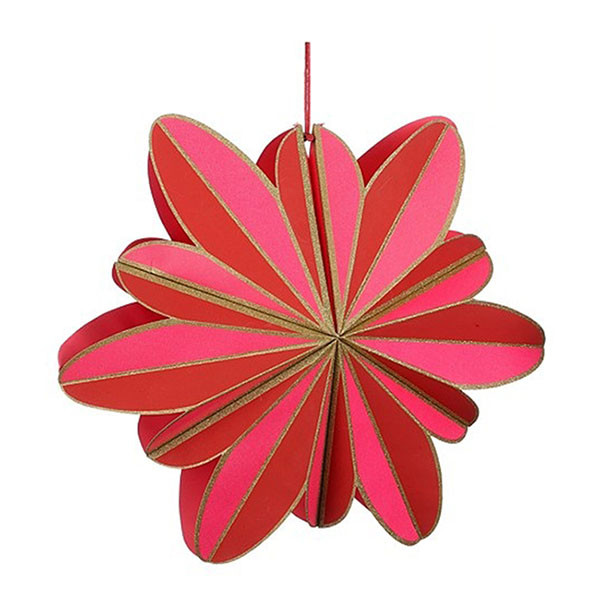 House of Seasons Papieren kerstbloem | House of Seasons | Ø 45 cm (Rood/Roze) 1161443 K151000638 - 1