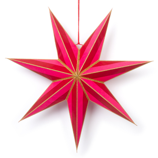 House of Seasons Papieren kerstster | House of Seasons | Ø 60 cm (7-punts, Binnen, Rood) 1161436 K151000635 - 1
