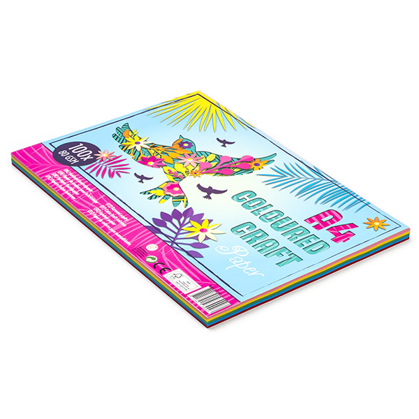 Huismerk Gekleurd papier | A4 | 100 vellen (5 kleuren, 80 grams, FSC) SC930 K071000089 - 1
