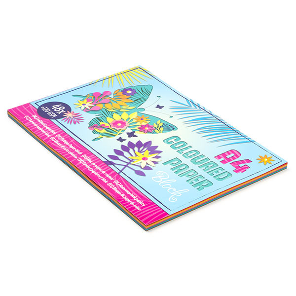 Huismerk Gekleurd papier | A4 | 48 vellen (6 kleuren, 120 grams, FSC) SC910 K071000087 - 1