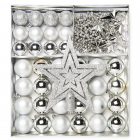 Huismerk Kerstballen - Complete set (45 stuks, Slinger, Piek, Zilver) CAN103310 K151000000 Huismerk Kerstballen - Complete set (45 stuks, Slinger, Piek, Zilver) CAN103310 K151000000