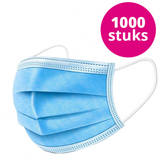 Huismerk Medische mondkapjes | 1000 stuks (3-laags, BFE >98%, Elastische oorbandjes, Wegwerp, Type IIR) SDR00398 K080000016 - 1