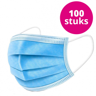 Huismerk Medische mondkapjes | 100 stuks (3-laags, BFE >98%, Elastische oorbandjes, Wegwerp, Type IIR) SDR00398 K080000013 - 1