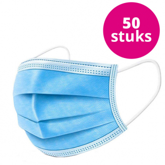 Huismerk Medische mondkapjes | 50 stuks (3-laags, BFE >98%, Elastische oorbandjes, Wegwerp, Type IIR) SDR00398 K080000012 - 1