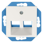 ION Industries Centraalplaat  | ION Industries | E1 (30°, Modulair, 2-voudig, Cat/Coax, Mat wit) 66.119.89 K180107648 - 1