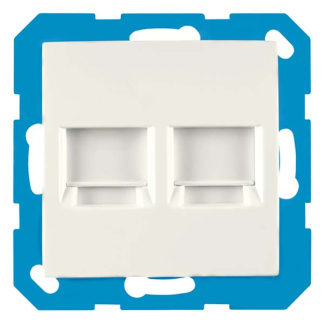 ION Industries Centraalplaat  | ION Industries | E1 (Modulair, 2-voudig, Cat/Coax, Wit) 66.116.88 K180107641 - 1
