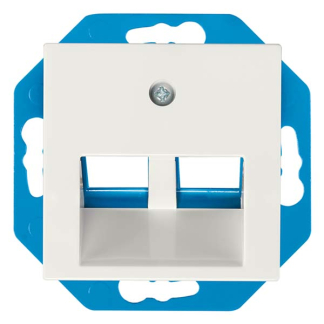 ION Industries Centraalplaat  | ION Industries | V1/J1 (2 poorten, 30°, Cat/Coax, Wit) 66.006.89 K180107650 - 1