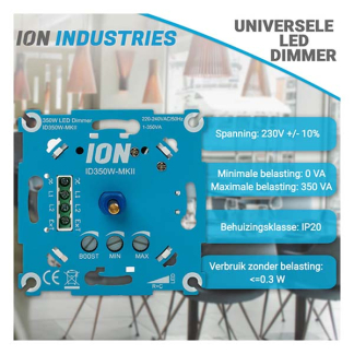 ION Industries Inbouwdimmer | ION Industries (Led, Enkel, 0.3 tot 350W) 66.099.51 K180106673 - 4
