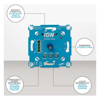 ION Industries Inbouwdimmer | ION Industries (Led, Enkel, 0.3 tot 350W) 66.099.51 K180106673 - 6