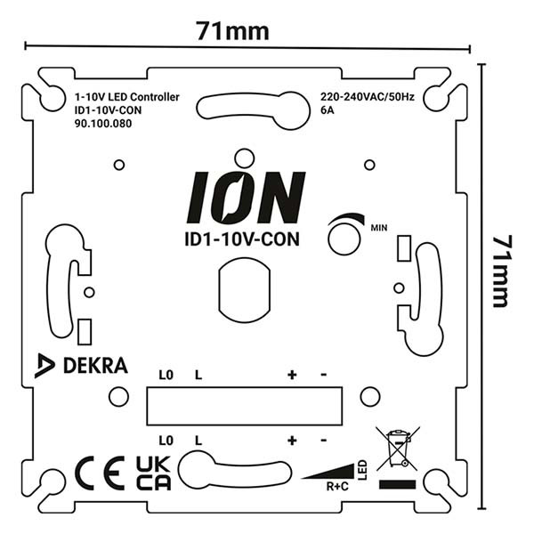 ION Industries Led dimmer | ION Industries | V1/J1/E1 (Inbouw, 0.3 tot 200W, Fase-afsnijding) 66.099.52 K180107635 - 5