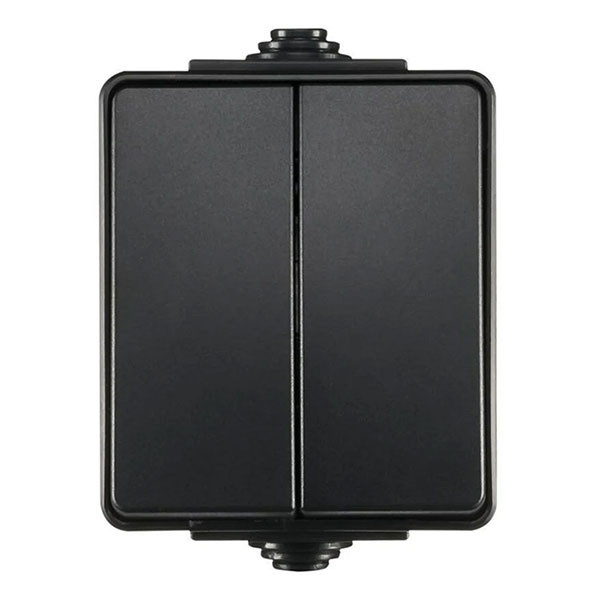 ION Industries Schakelaar voor buiten | ION Industries | Serie (230V, 10A, IP54, 65 x 75 x 53mm, Mat Zwart) 66.946.02 K100100528 - 1