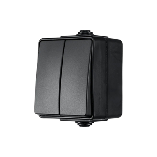 ION Industries Schakelaar voor buiten | ION Industries | Serie (230V, 10A, IP54, 65 x 75 x 53mm, Mat Zwart) 66.946.02 K100100528 - 2