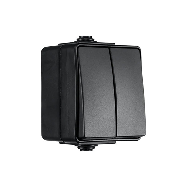ION Industries Schakelaar voor buiten | ION Industries | Serie (230V, 10A, IP54, 65 x 75 x 53mm, Mat Zwart) 66.946.02 K100100528 - 3