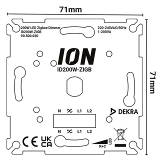 ION Industries Slimme dimmer | ION Industries | V1/J1/E1 (Zigbee, 0.3-200 Watt) 66.099.61 K180107689 - 5