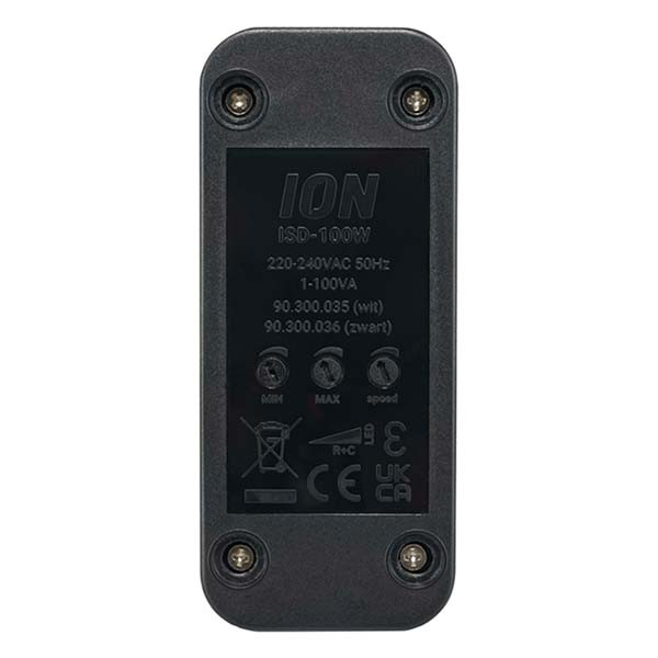 ION Industries Snoerdimmer | ION Industries | V1/J1/E1 (Zwart, Fase-afsnijding, Geheugenfunctie) 66.099.66 K180107639 - 3